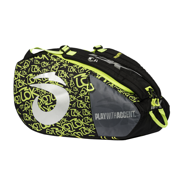 LÕK Racket Bag One Gen 2 Black Grey Print - Image 5